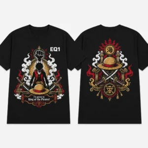 Monkey D. Luffy Relic Shrine T-shirt — product front and back view