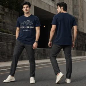 Edinburgh Castle Ridge T-shirt — on-model front and back view