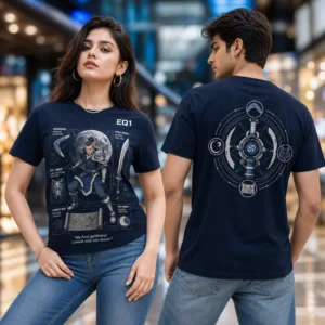 Sokka Technical Cutaway T-shirt — on-model front and back view
