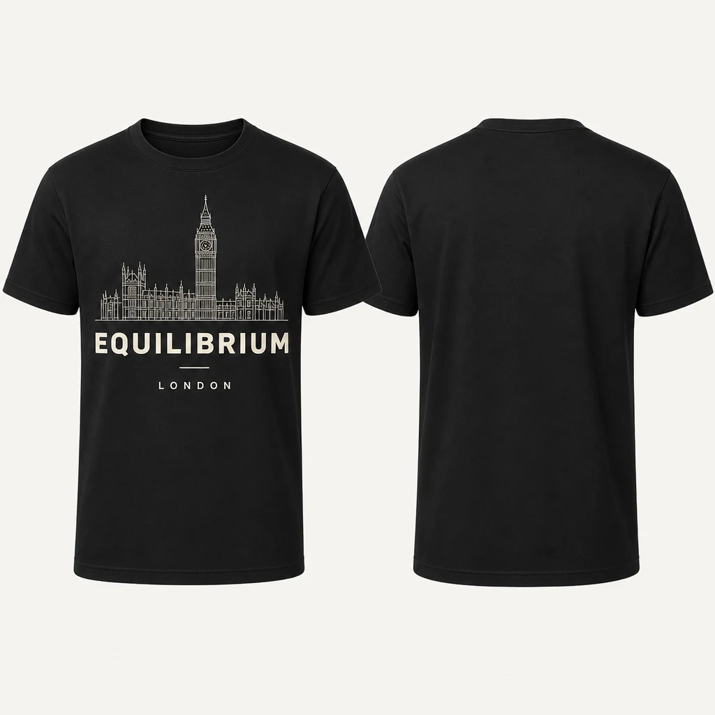 London Westminster Line T-shirt — product front and back view