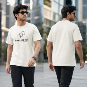 Keep Moving Forward Advancing Frames T-shirt — on-model front and back view