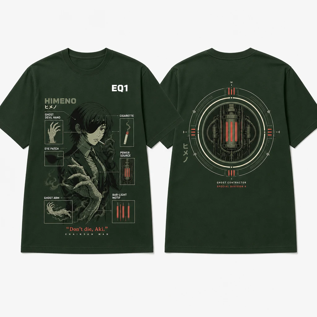 Himeno Technical Cutaway T-shirt — product front and back view