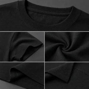 Piccolo Monochrome Ink T-shirt — fabric and construction detail