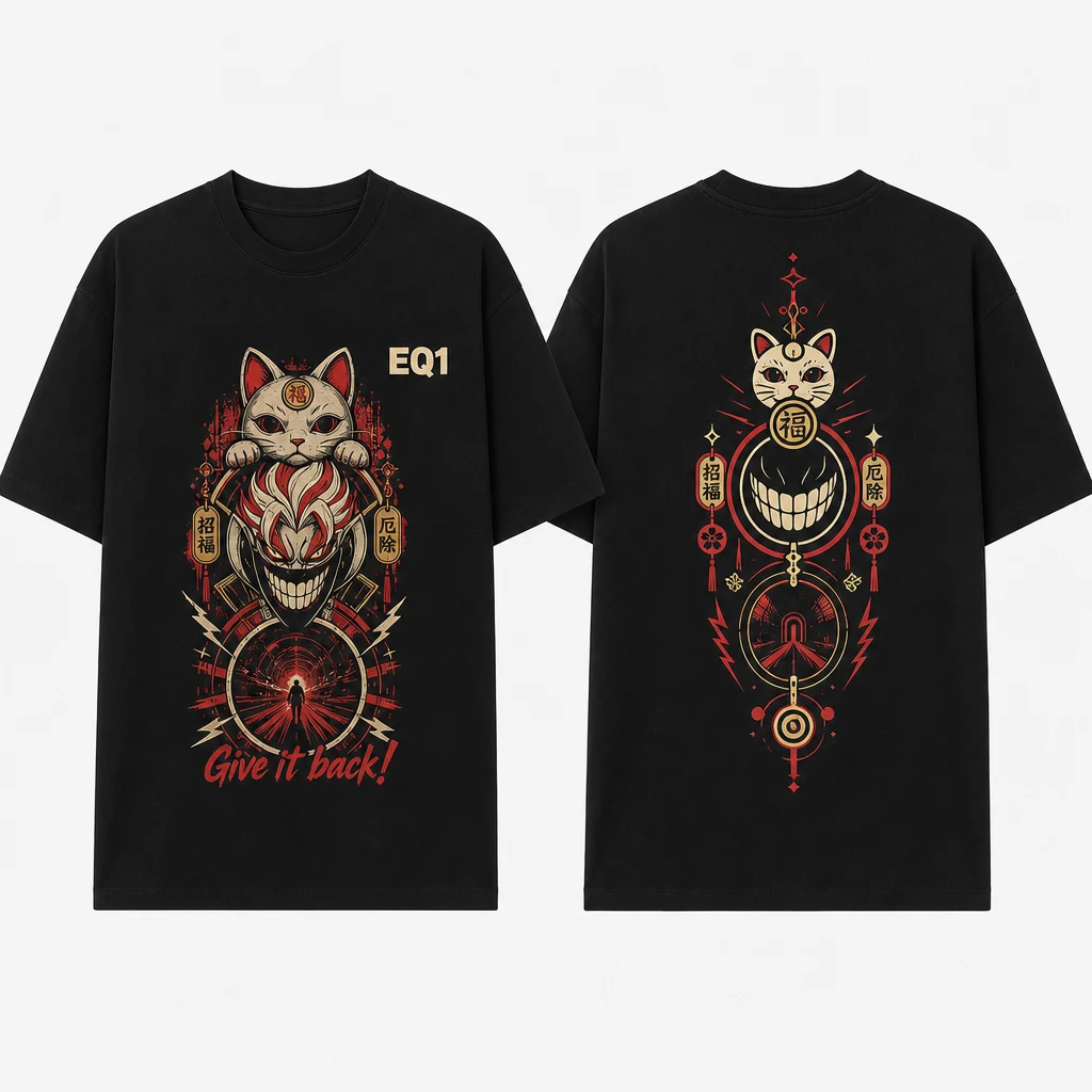 Turbo Granny Symbol Totem T-shirt — product front and back view